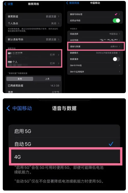 黑龙江苹果手机维修分享iPhone14如何切换4G/5G? iPhone14 5G网络切换方法 